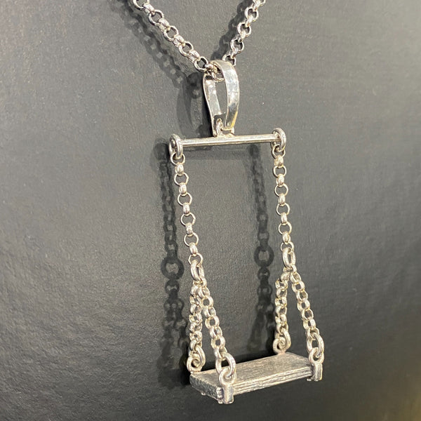 Sterling Silver Old Swing Pendant