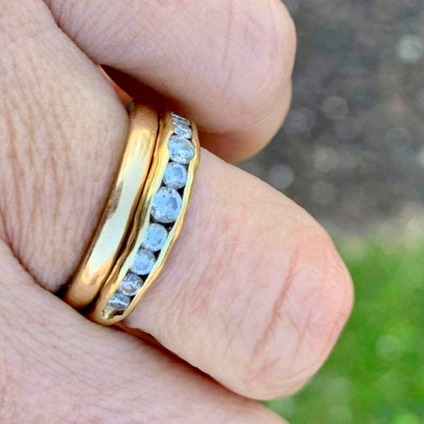Organic Beaten Wedding Treasure Ring