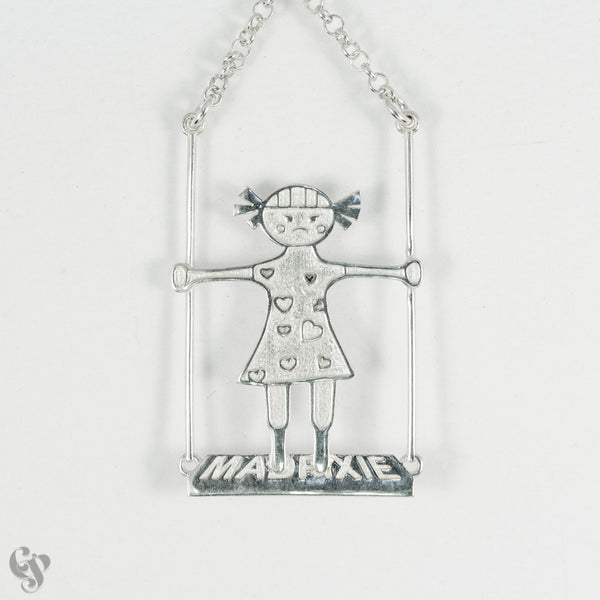 Sterling Silver MadPixie Pendant and Earrings