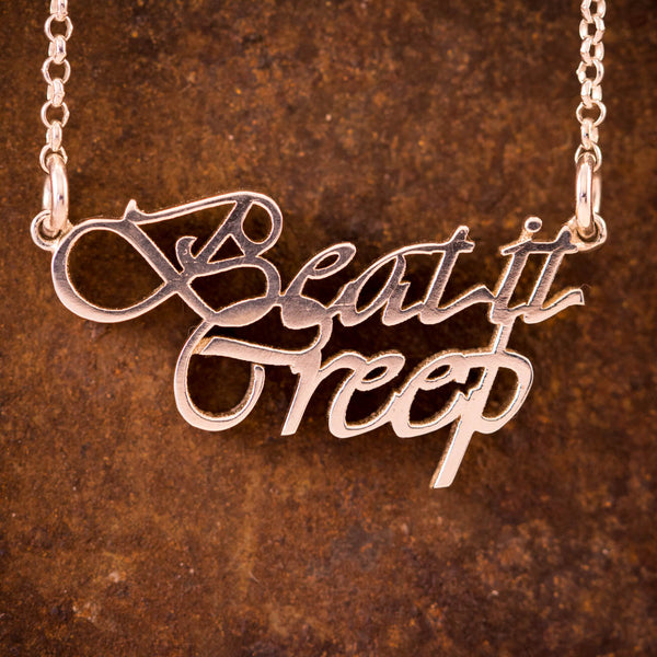 Sterling Silver "Beat It Creep" Necklace