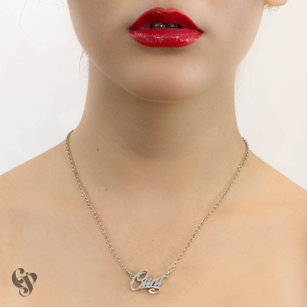 Sterling Silver  "Cunt" Necklace