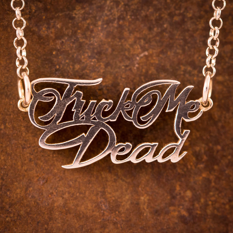 Sterling Silver "Fuck Me Dead" Necklace