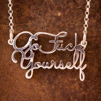 Sterling Silver "Go Fuck Yourself" Necklace