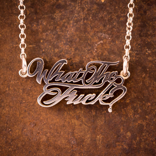 Sterling Silver "What The Fuck?" Necklace