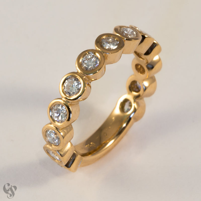 Pink Gold and Diamond Eternity Ring