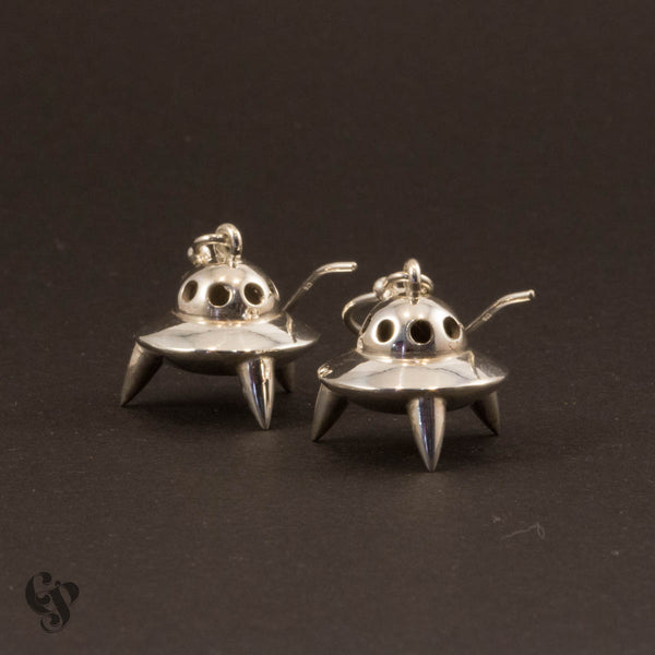 Sterling Silver UFO Earrings