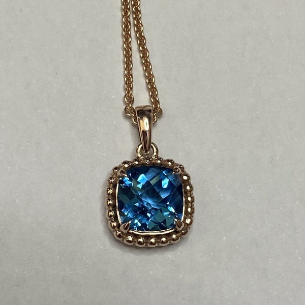 Rose Gold and Topaz Pendant