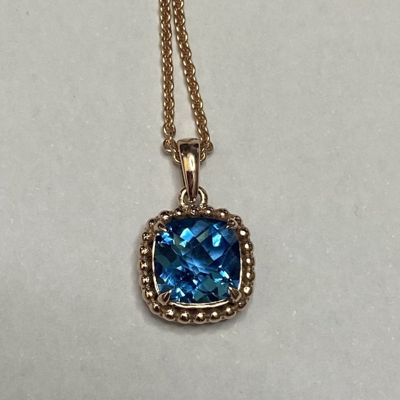 Rose Gold and Topaz Pendant