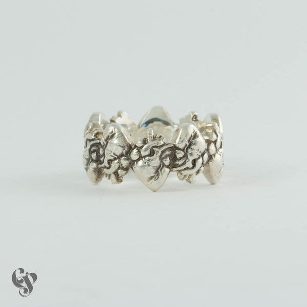 "Connected Hearts"  Sterling Silver Ring