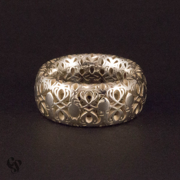 Sterling Silver Complicated Hearts Ring